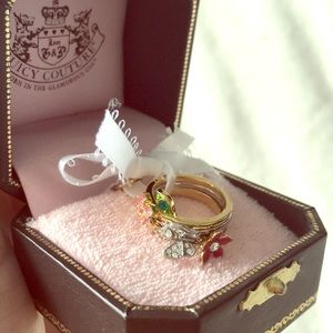 Juicy Couture 3 ring set size 7